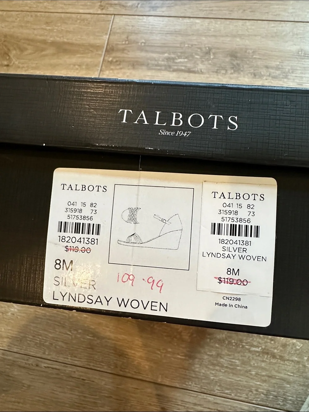 Talbots Silver Lyndsay Woven Espradilles Wedges Size 8